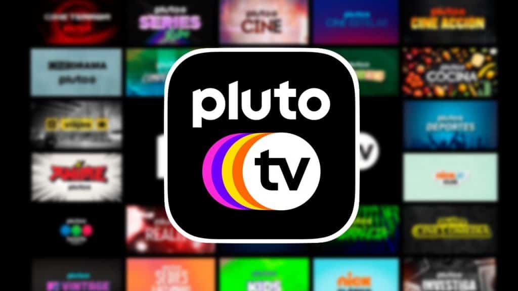 Skærmbillede af Pluto TV hjemmeside.