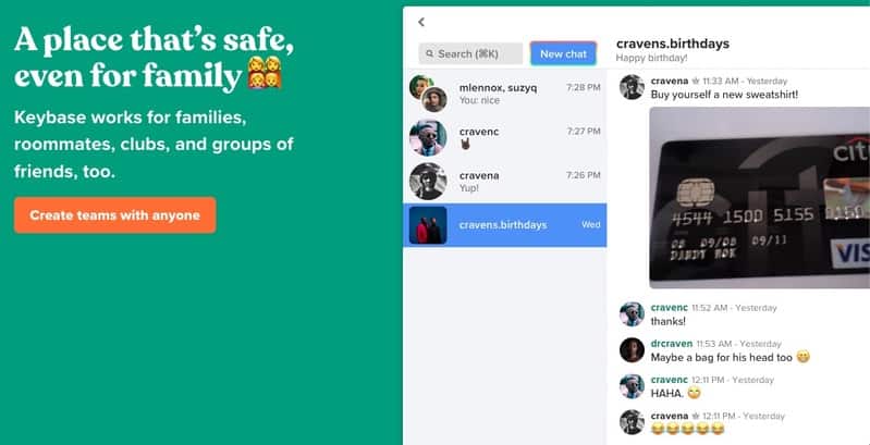 De bedste dark web-websteder, du ikke finder på Google 7 Et skærmbillede af Keybase-hjemmesiden.