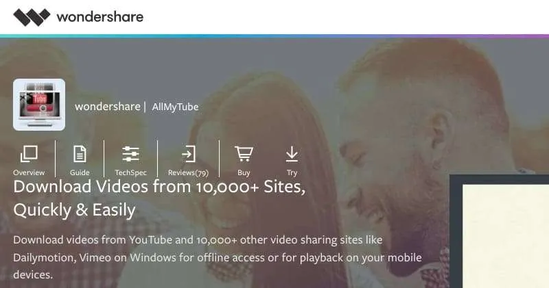 Sådan downloader du enhver video fra internettet: 18 gratis metoder 16 AllMyTube screenshot