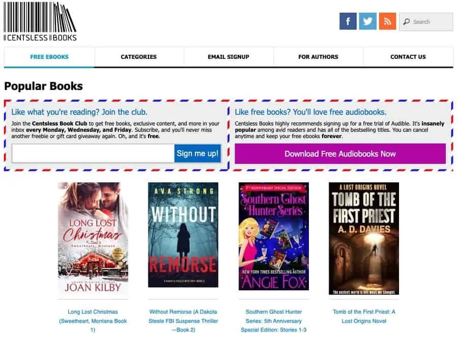 De 10 bedste websteder til download af gratis e-bøger 3 Centsless Books