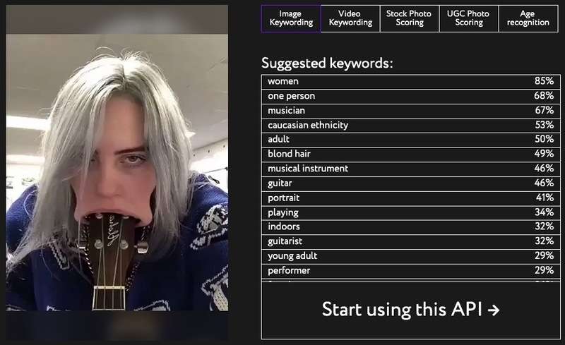 Everypixel-aldersgenkendelse