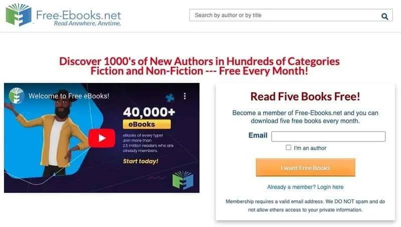 De 10 bedste websteder til download af gratis e-bøger 9 Free-Ebooks.net
