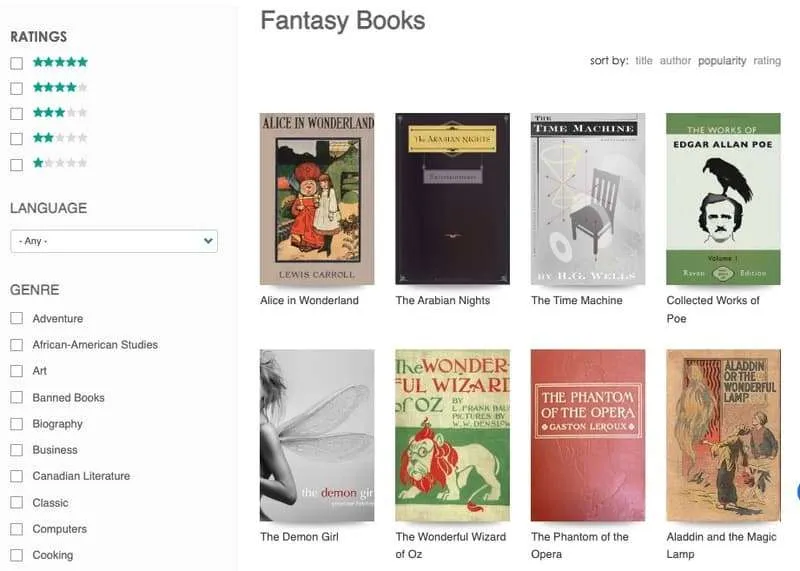 De 10 bedste websteder til download af gratis e-bøger 5 ManyBooks