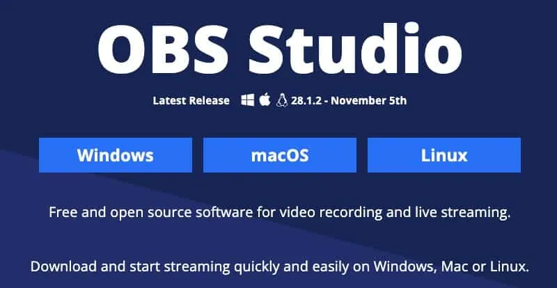 Sådan downloader du enhver video fra internettet: 18 gratis metoder 17 Open Broadcaster Software screenshot