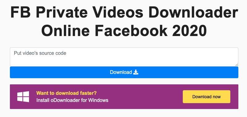 Sådan downloader du private Facebook-videoer 3 oDownloader