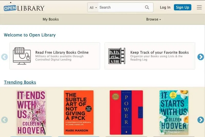 De 10 bedste websteder til download af gratis e-bøger 8 Open Library