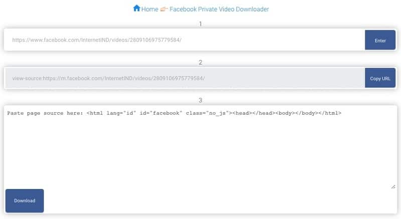 Sådan downloader du private Facebook-videoer 4 PasteDownload
