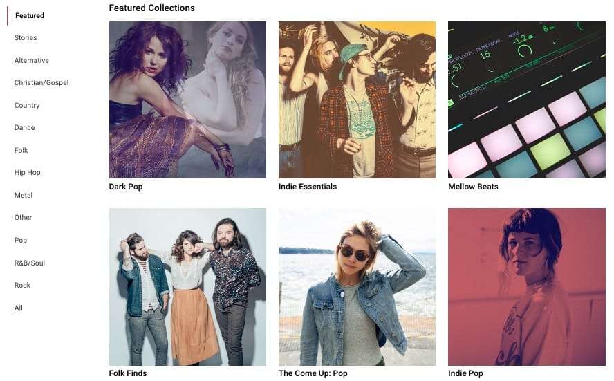 De 11 bedste websider, hvor du lovligt kan downloade gratis musik 8 Skærmbillede af ReverbNation hjemmeside