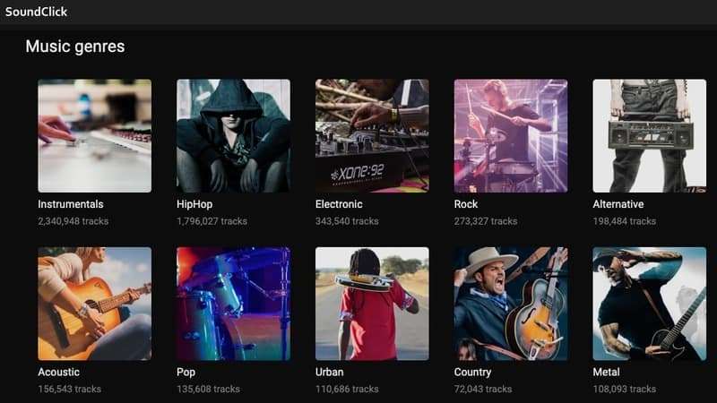 De 11 bedste websider, hvor du lovligt kan downloade gratis musik 10 Skærmbillede af SoundClick hjemmeside