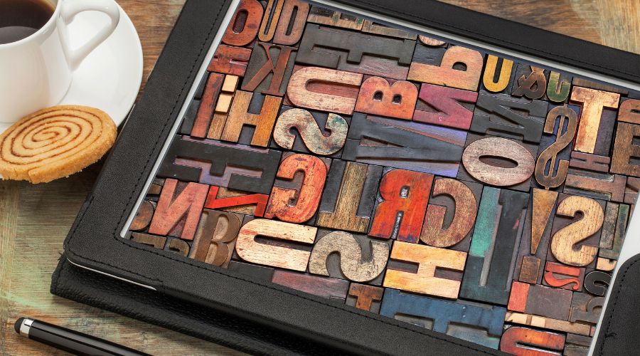 Design af skrifttyper på iPad 