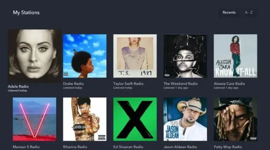 Pandora website
