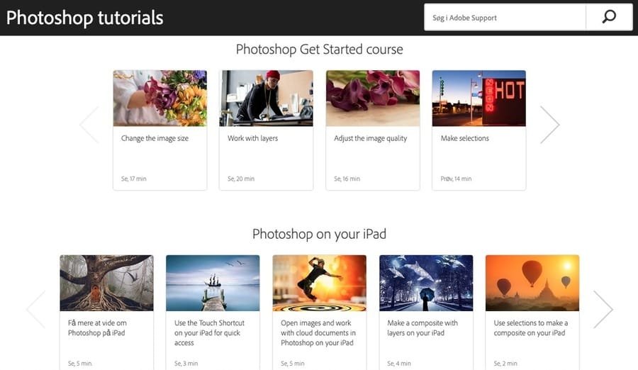 Photoshop Tutorials by Adobe