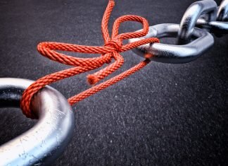 8 effektive sider, der lader dig tjekke, om et link er sikkert To halvdele af en kæde bundet sammen af et reb
