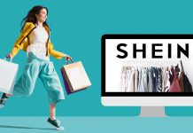 Glad pige med varer - Shein shopping collage