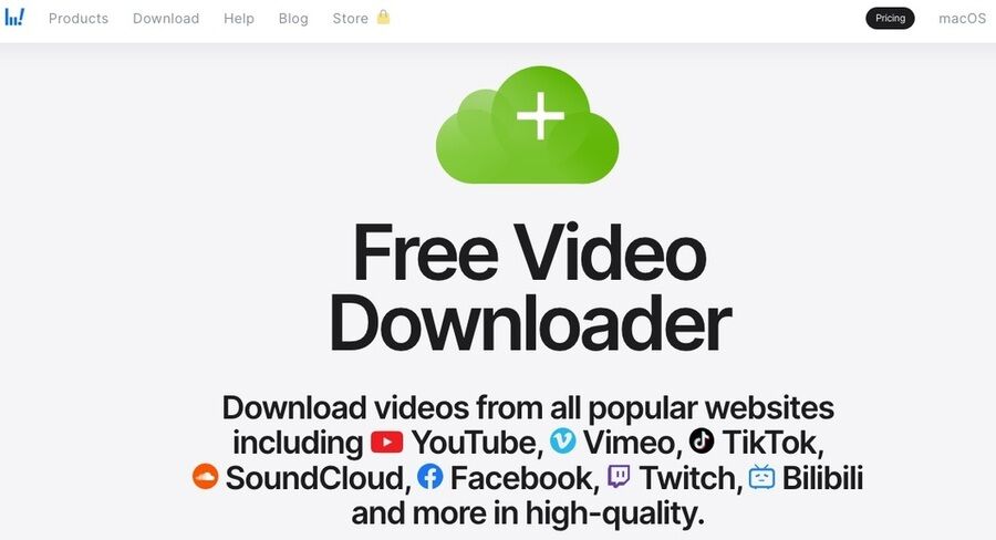 Skærmbillede af 4kdownload hjemmeside