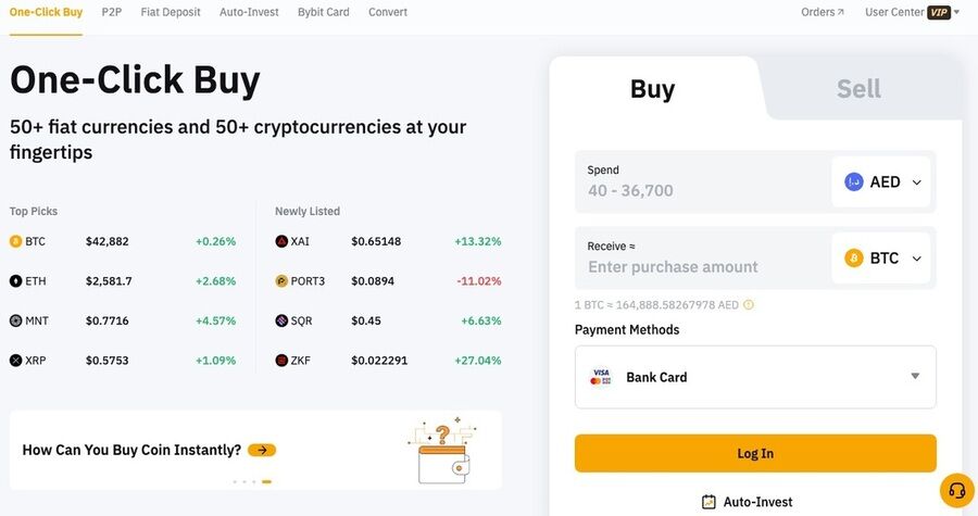Et skærmbillede af bybit.com hjemmesiden