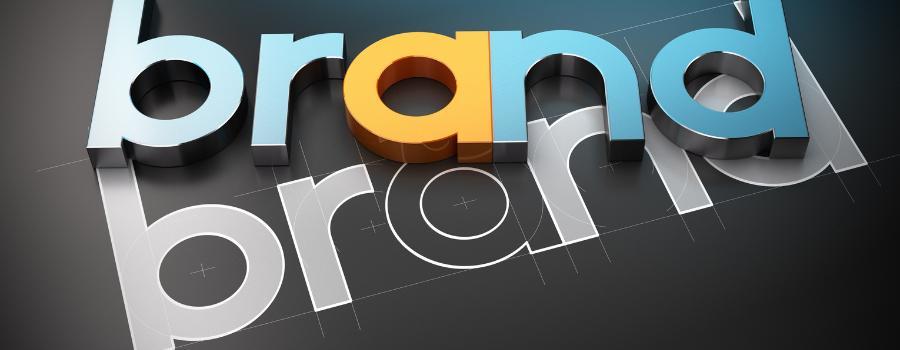 3D ordet "brand" ligger fladt