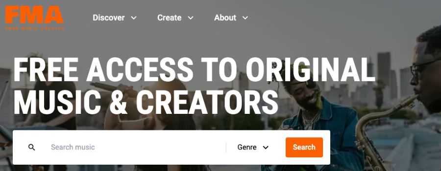 Top 6 hjemmesider til download af royaltyfri musik til dit næste projekt 2 Skærmbillede af Free Music Archive hjemmesiden