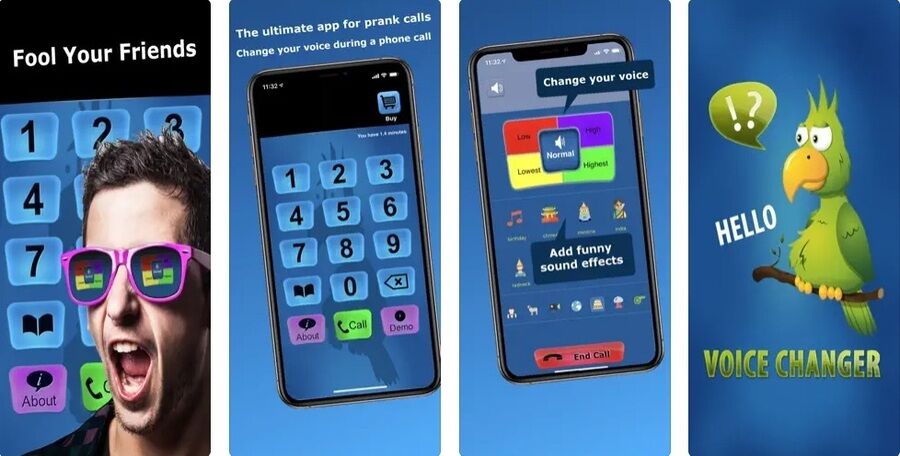De 11 bedste stemmeskiftende apps til Android og iOS 6 Skærmbilleder af Call Voice Changer -appen
