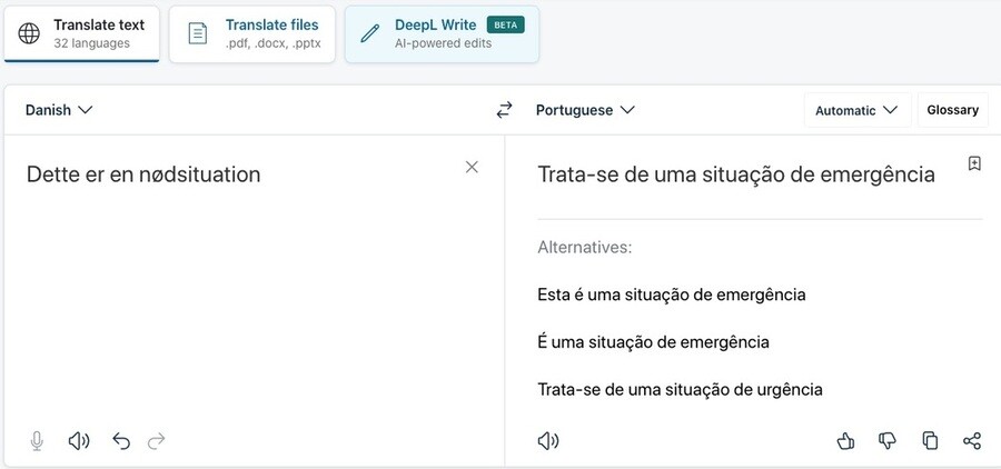 De 11 bedste online oversættere, du kan bruge i den virkelige verden 5 Skærmbillede af Deepl hjemmeside