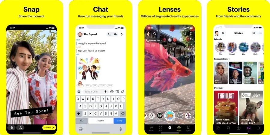 De 11 bedste stemmeskiftende apps til Android og iOS 8 Skærmbilleder af Snapchat-appen