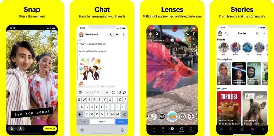 De 11 bedste stemmeskiftende apps til Android og iOS 8 Skærmbilleder af Snapchat-appen