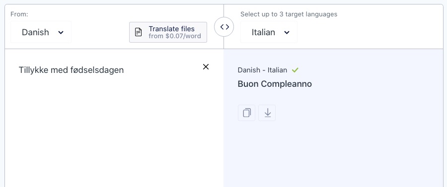 De 11 bedste online oversættere, du kan bruge i den virkelige verden 4 Skærmbillede af translate.com hjemmeside