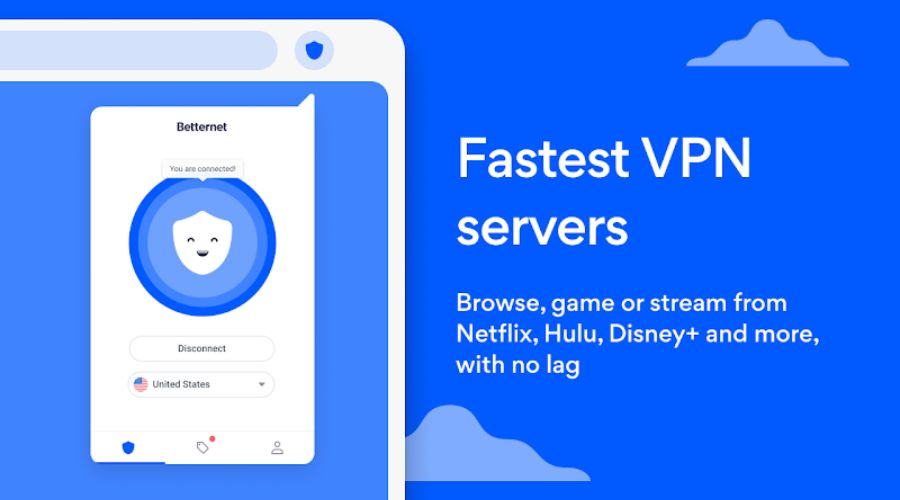 De 10 bedste gratis VPN-udvidelser til Google Chrome 4 Skærmbillede af Betternet-plugin fra Chrome Webshop