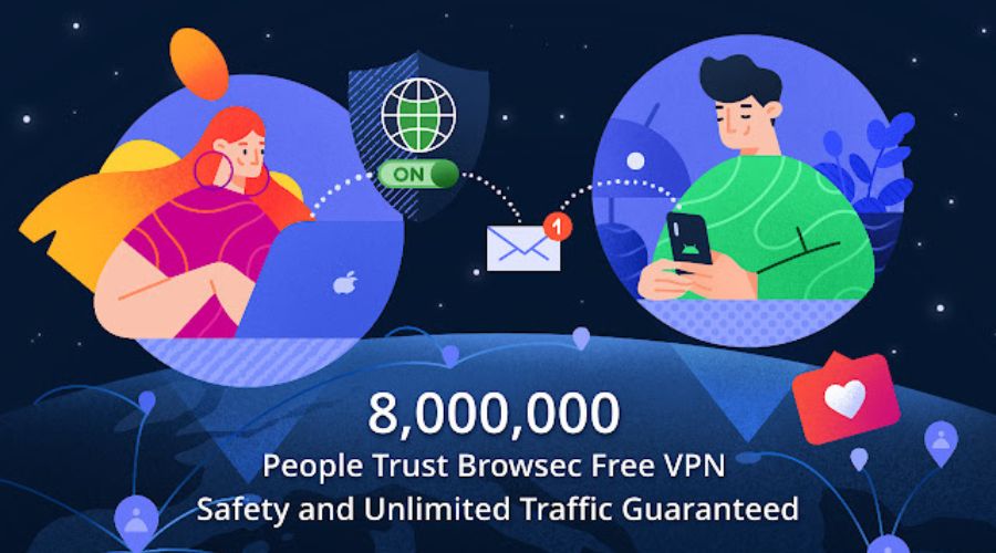 De 10 bedste gratis VPN-udvidelser til Google Chrome 1 Skærmbillede af Browsec VPN-plugin fra Chrome Webshop