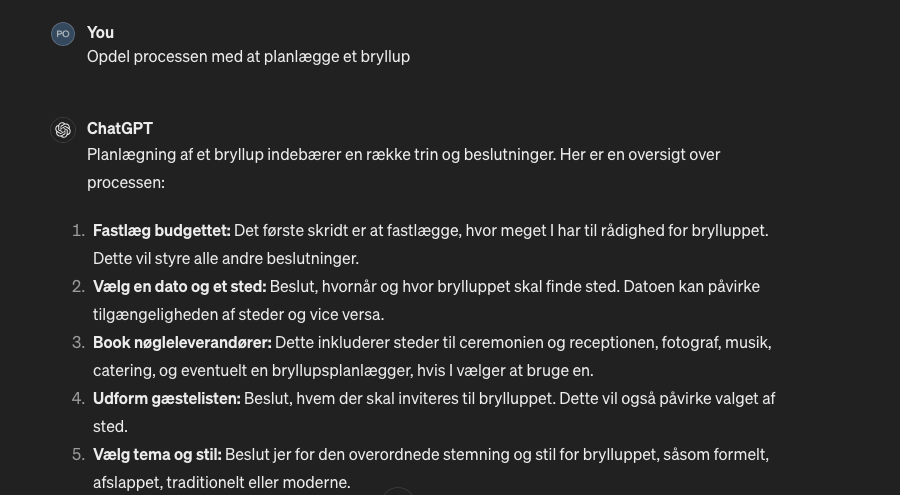 9 måder ChatGPT kan gøre dit liv lettere på 1 ChatGPT-samtale