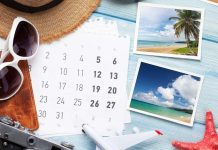 En fotocollage om emnet rejseplanlægning