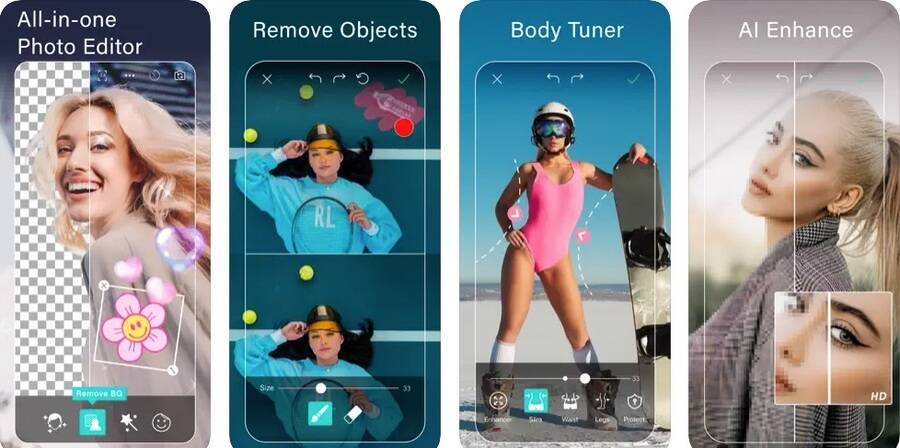 Skærmbilleder af YouCam Perfect-appen 
