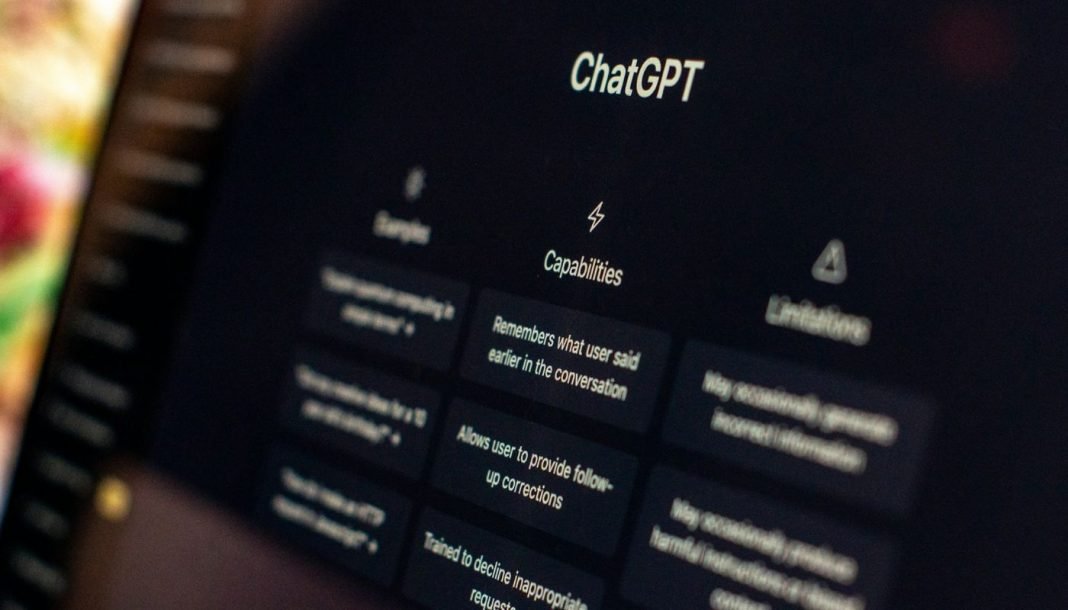 En skærmoptagelse af en chatbot-interface, der viser en liste over chatbottens funktioner og begrænsninger.