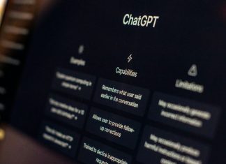 En skærmoptagelse af en chatbot-interface, der viser en liste over chatbottens funktioner og begrænsninger.
