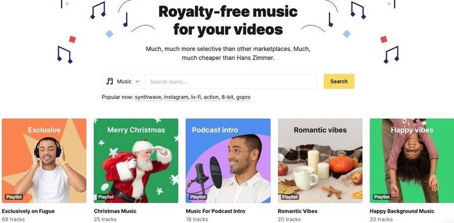 Skærmbillede af Icons8 Fugue hjemmeside.