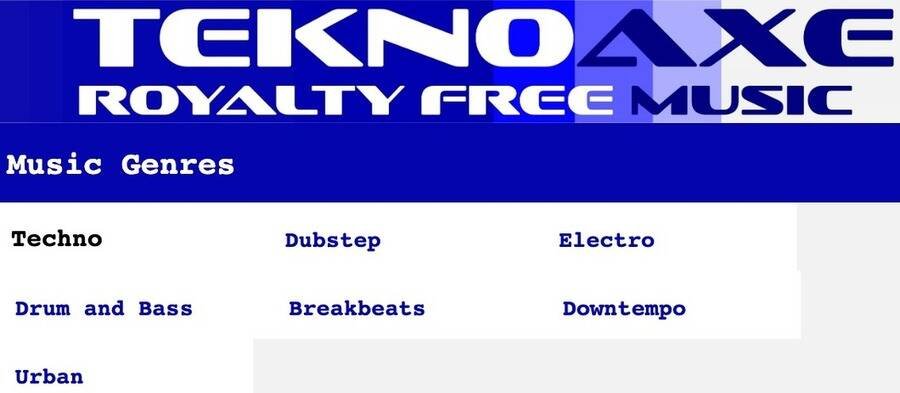 Skærmbillede af TeknoAXE hjemmeside.