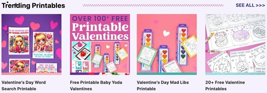 Et skærmbillede af Happinessishomemade - hjemmesiden.