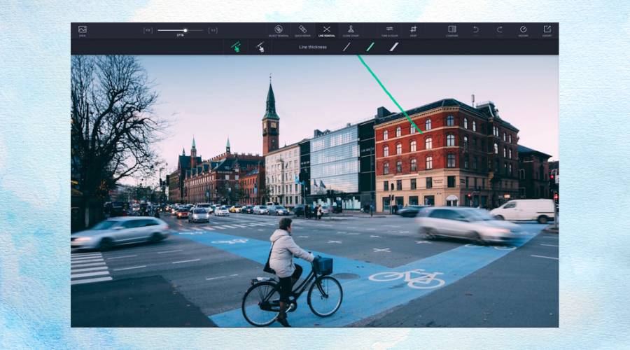 Skærmbillede af TouchRetouch-appen.